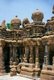 India: Some of the 58 small shrines in the inner courtyard at the Kailasanathar (Kailasanatha) Temple, Kanchipuram, Tamil Nadu